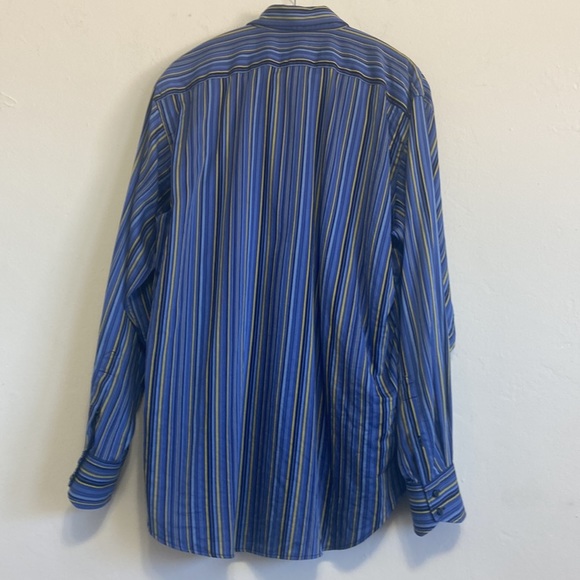 Thomas Dean striped button down 100% cotton shirt - Picture 6 of 6
